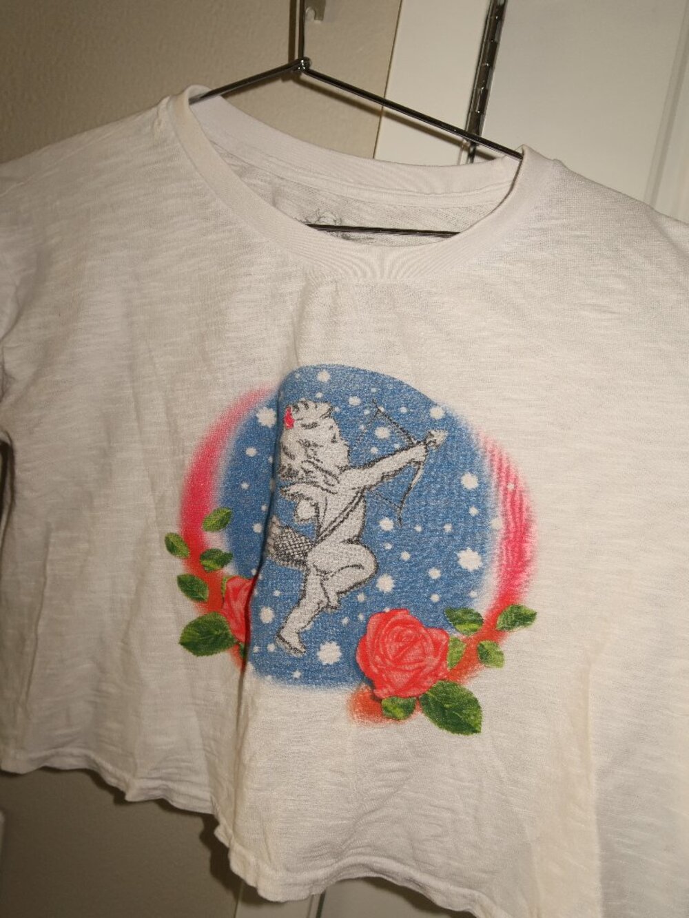 Boys Lie Space Cadet Crop top Graphic Tee in White